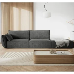 Canapé gauche Vanda 4 Places gris - 286x100x85 cm