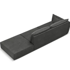 Canapé gauche Vanda 4 Places gris - 286x100x85 cm