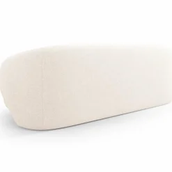 Canapé Linden 3 Chenille Places beige clair - 204x102x72 cm