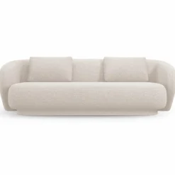 Canapé Linden 3 Chenille Places beige - 204x102x72 cm