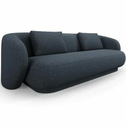 Canapé Linden 3 Chenille Places bleu - 204x102x72 cm