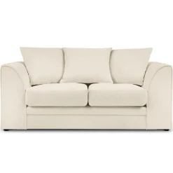 Canapé Quince Velours côtelé 2 Places beige clair - 150x92x80 cm