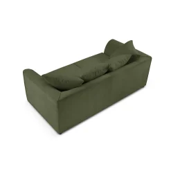 Canapé Quince Velours côtelé 3 Places vert - 182x92x80 cm