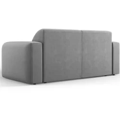 Canapé Velours Jasmin 2 Places gris - 170x95x72 cm
