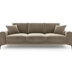 Canapé Velours Madara beige - 222x102x90 cm