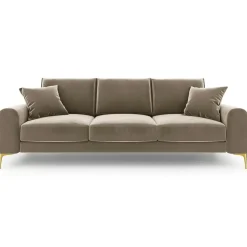 Canapé Velours Madara beige - 237x102x90 cm