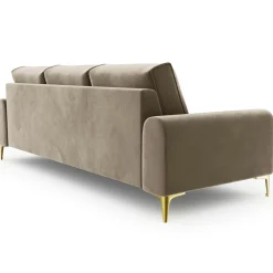 Canapé Velours Madara beige - 237x102x90 cm