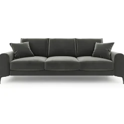 Canapé Velours Madara gris foncé - 222x102x90 cm
