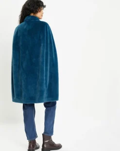 Cape en Fausse Fourrure Mimi bleue