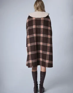 Cape en Laine mélangée Pilou Tartan unique