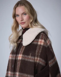 Cape en Laine mélangée Pilou Tartan unique