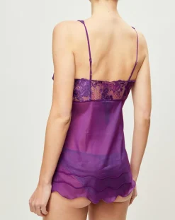 Caraco Desert Rose en Soie mélangée violet