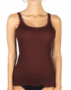 Caraco Vanessa en Laine mélangée rouge bordeaux