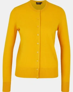 Cardigan 100% Cachemire Zacao jaune
