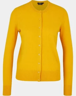 Cardigan 100% Cachemire Zacao jaune