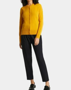 Cardigan 100% Cachemire Zacao jaune