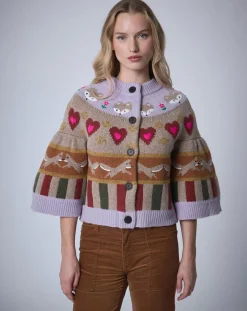 Cardigan 100% Laine Fox Farm unique