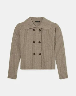 Cardigan 100% Laine Goldie noisette