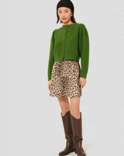 Cardigan 100% Laine Gustave cactus