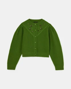Cardigan 100% Laine Gustave cactus