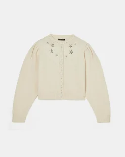 Cardigan 100% Laine Gustave écru