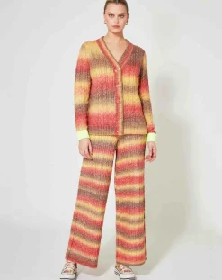 Cardigan Arc-en-ciel kaki