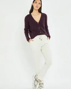 Cardigan Elsa aubergine