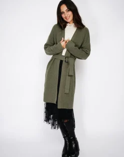 Cardigan en Cachemire mélangé Béatrice kaki