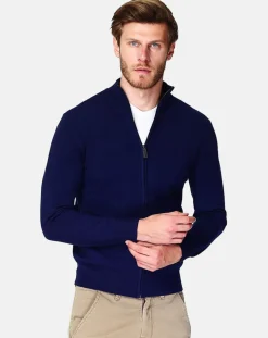 Cardigan en Cachemire mélangé Corentin bleu nuit
