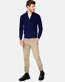 Cardigan en Cachemire mélangé Corentin bleu nuit
