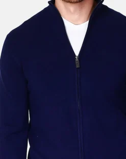 Cardigan en Cachemire mélangé Corentin bleu nuit