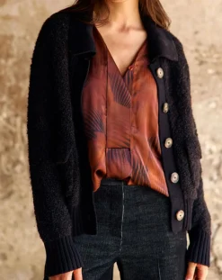 Cardigan en Laine & Alpaga mélangés Manon noir