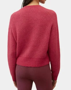 Cardigan en Laine & Alpaga mélangés framboise