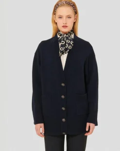 Cardigan en Laine & Alpaga Ginger nuit