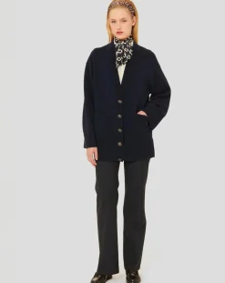 Cardigan en Laine & Alpaga Ginger nuit