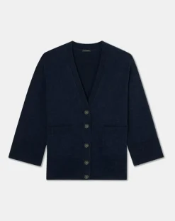 Cardigan en Laine & Alpaga Ginger nuit