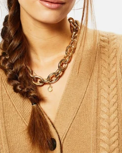 Cardigan en Laine & Cachemire Fabiola T col V beige