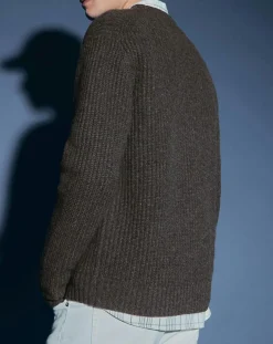 Cardigan en Laine & Cachemire Potecard Gulet Boxy gris foncé