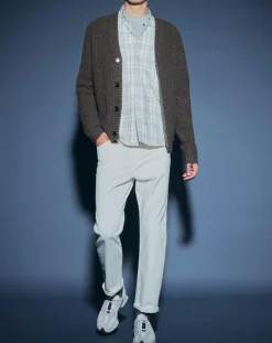 Cardigan en Laine & Cachemire Potecard Gulet Boxy gris foncé