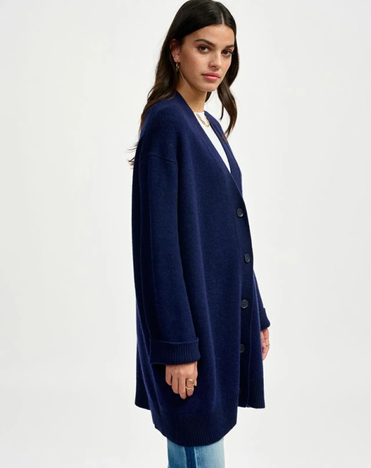 Cardigan en Laine & Coton Gadand america