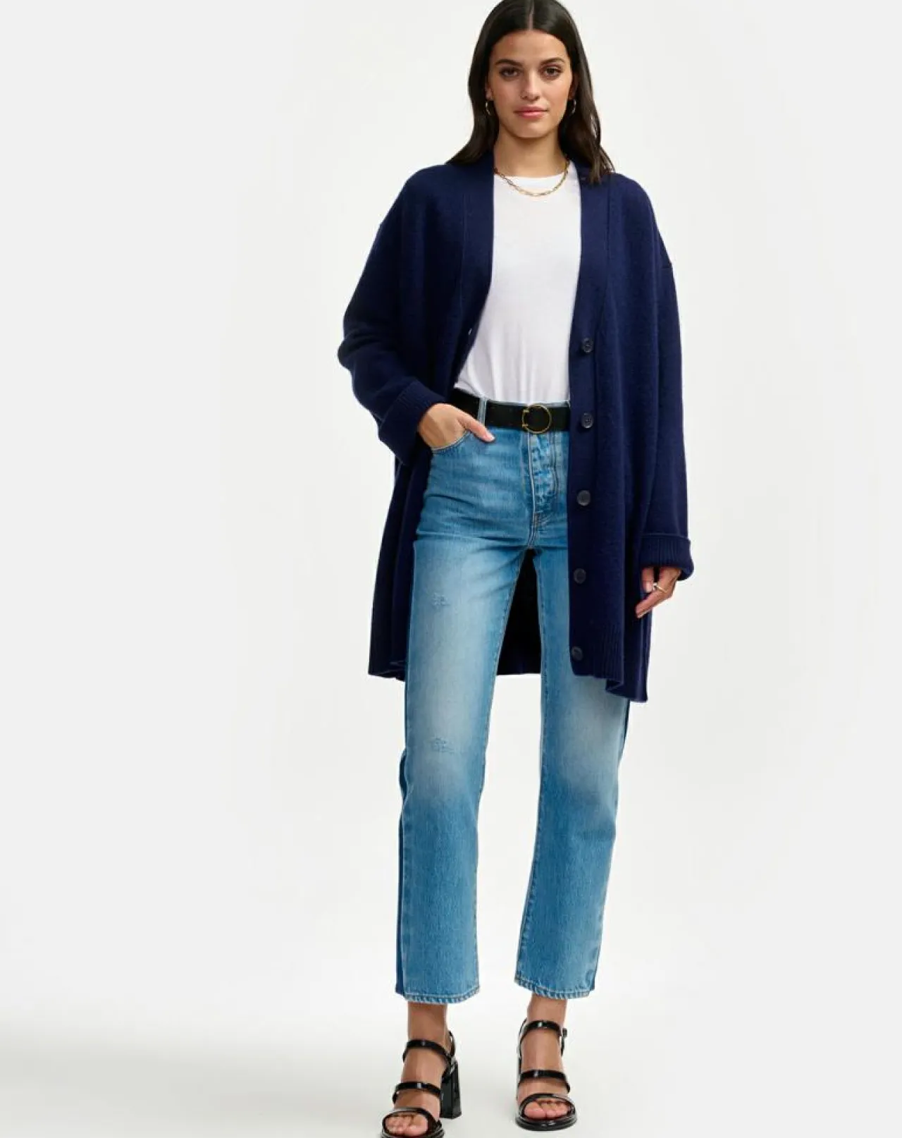 Cardigan en Laine & Coton Gadand america