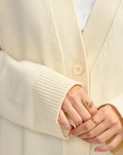 Cardigan en Laine & Coton Gadand natural