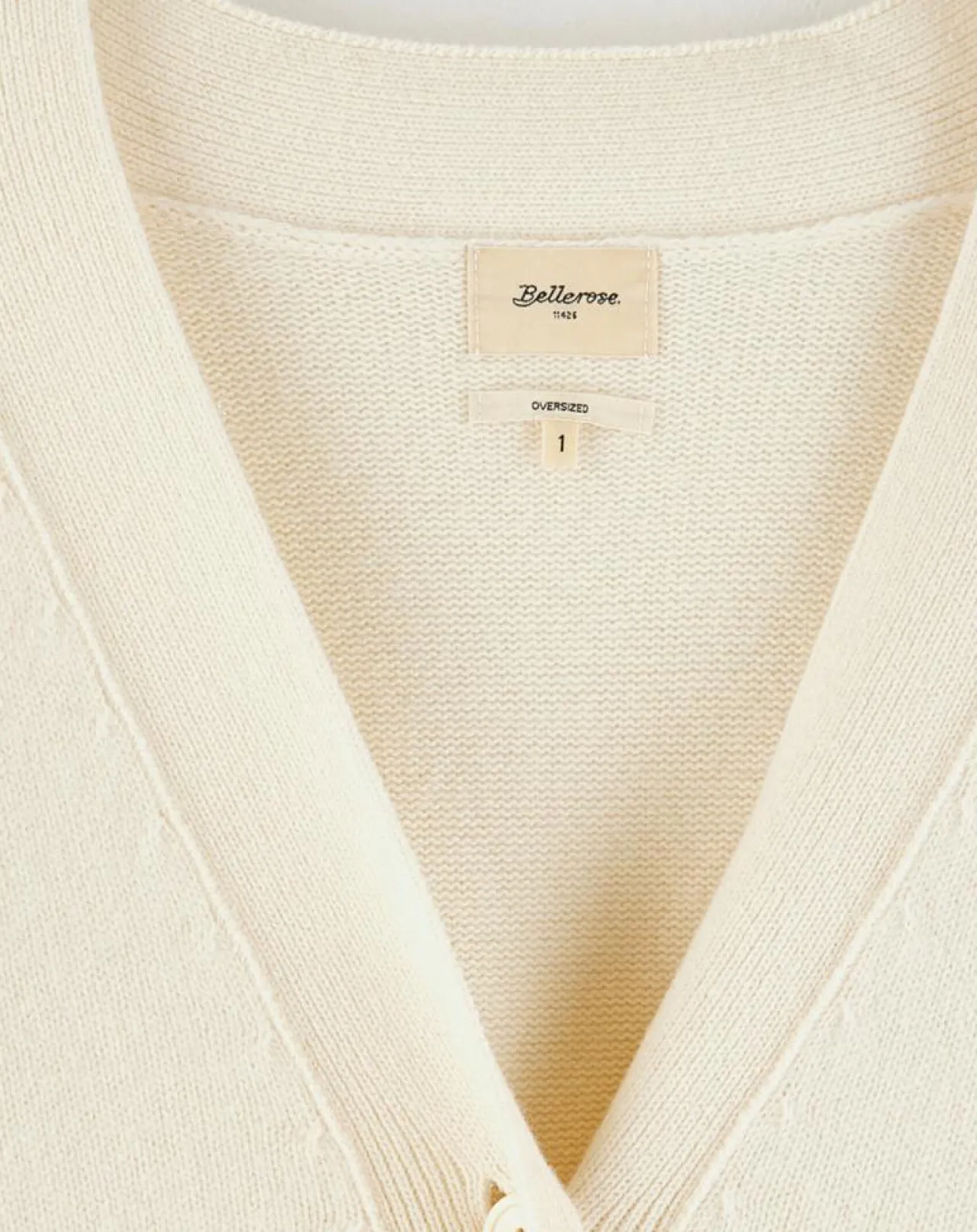 Cardigan en Laine & Coton Gadand natural