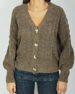 Cardigan en Laine & Mohair mélangés Seven moka