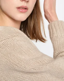 Cardigan en Laine mélangée beige