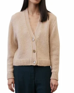 Cardigan en Laine mélangée beige