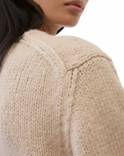 Cardigan en Laine mélangée beige