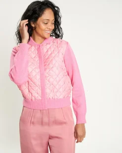 Cardigan en Laine mélangée Nuage rose