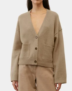 Cardigan en Laine mélangée marron clair