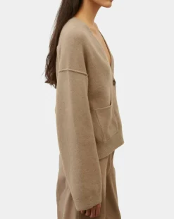 Cardigan en Laine mélangée marron clair